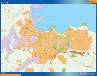 Map of Gijon Spain