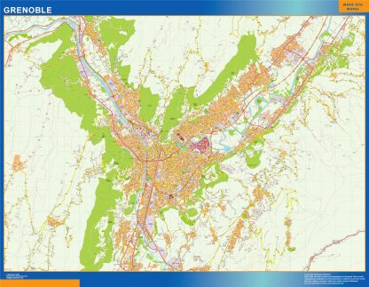 Map of Grenoble France