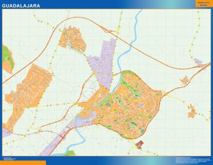 Map of Guadalajara Spain