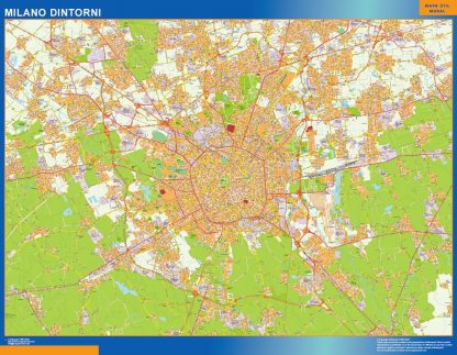 Map of Milano Dintorni city in Italy 