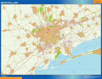 Map of Montpellier France