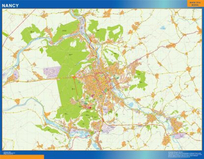 Map of Nancy France