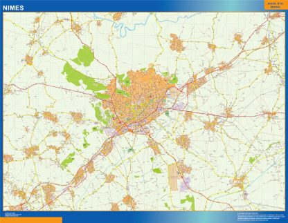 Map of Nimes France