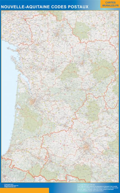 Map of Nouvelle Aquitaine zip codes