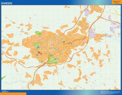 Map of Oviedo Spain