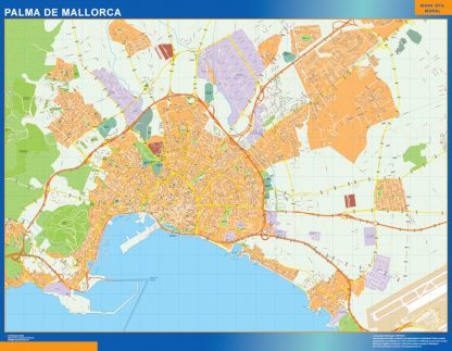 Map of Palma Mallorca Spain