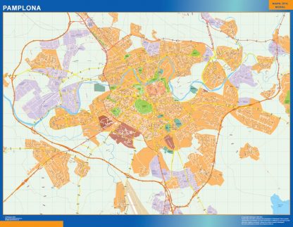 Map of Pamplona Spain