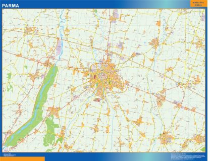 Map of Parma city in Italy 