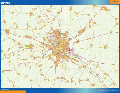 Map of Reims France