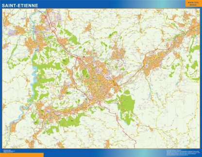 Map of Saint Etienne France