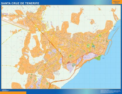 Map of Santa Cruz Tenerife Spain