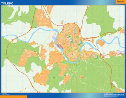 Map of Toledo Spain