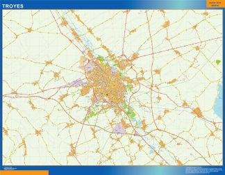 Map of Troyes France