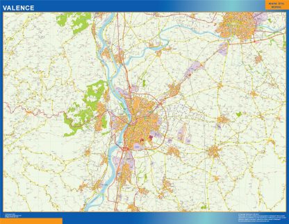 Map of Valence France