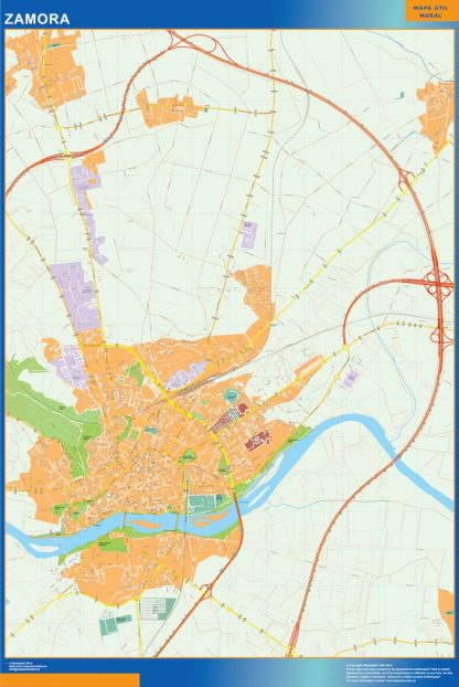 Map of Zamora Spain