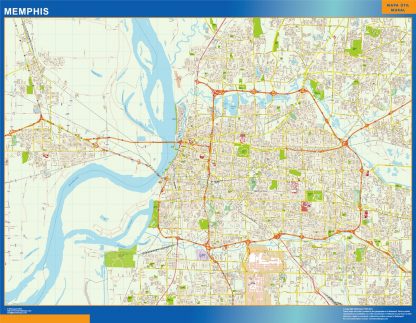 Memphis wall map