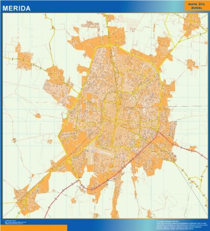 Merida Centro map Mexico