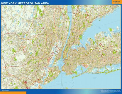 New York Agglomeration wall map