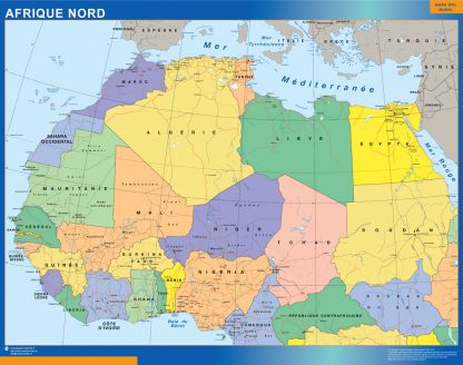 North africa wall map