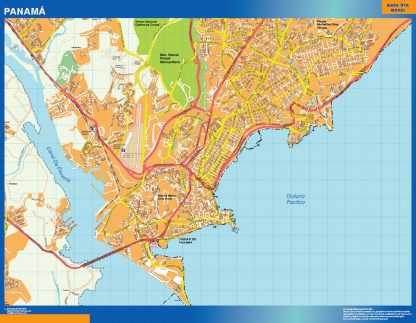 Panama wall map