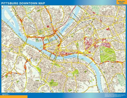 Pittsburg downtown map