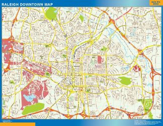 Raleigh downtown map