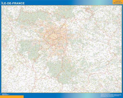 Region of Ile de France map