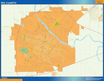 Rio Cuarto map in Argentina