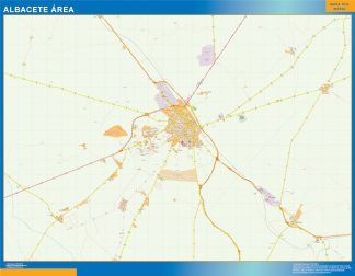 Road map Albacete Spain