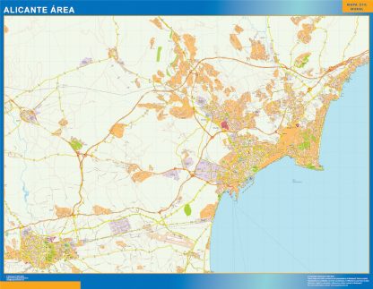 Road map Alicante Spain