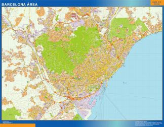 Road map Barcelona Spain