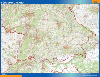 Road map Germany South