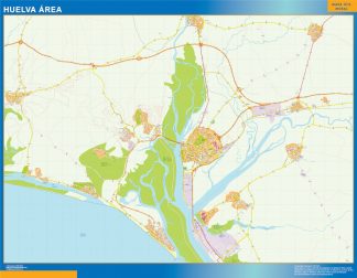 Road map Huelva Spain