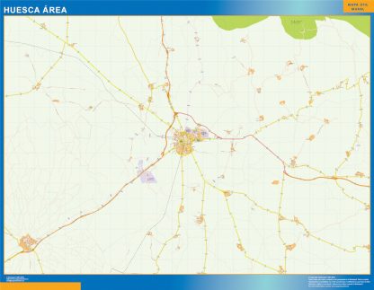 Road map Huesca Spain