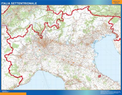 Road map Italy North