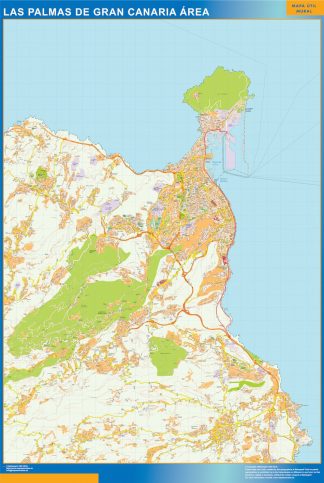 Road map Las Palmas Gran Canaria Spain