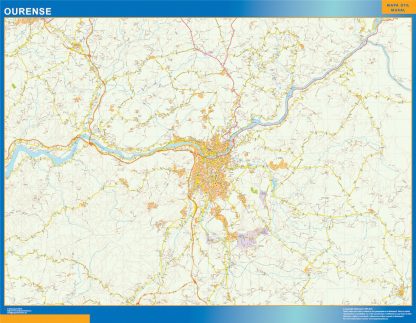 Road map Ourense Spain