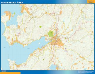 Road map Pontevedra Spain