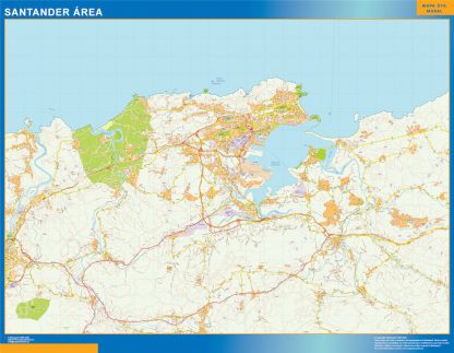 Road map Santander Spain