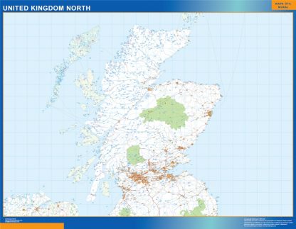 Road map United Kingdom North