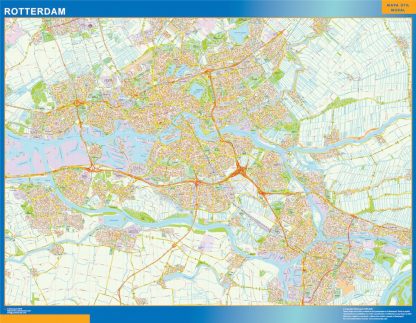 Rotterdam map in Netherlands