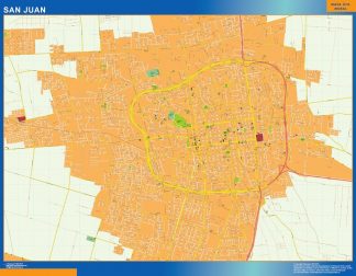 San Juan map in Argentina