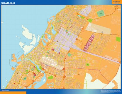 Sharjah map in Emirates