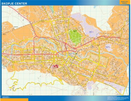 Skopje downtown map