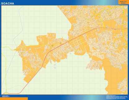 Soacha map in Colombia