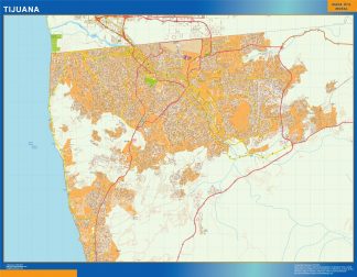 Tijuana map Mexico