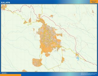 Xalapa map Mexico