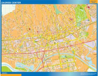 Zagreb downtown map