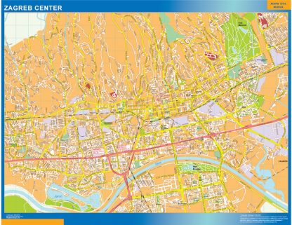 Zagreb downtown map