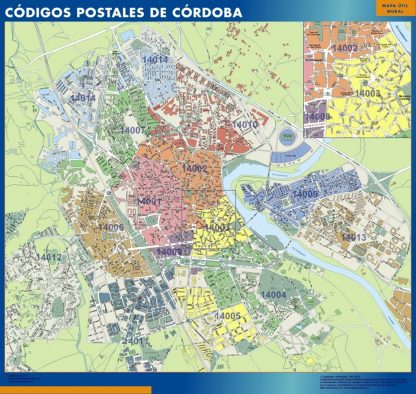 Zip codes Cordoba map